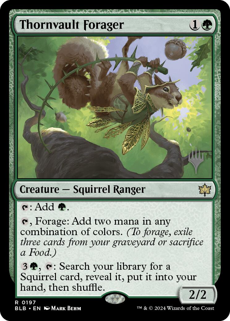 Thornvault Forager (Promo Pack) [Bloomburrow Promos] | Exor Games Bridgewater