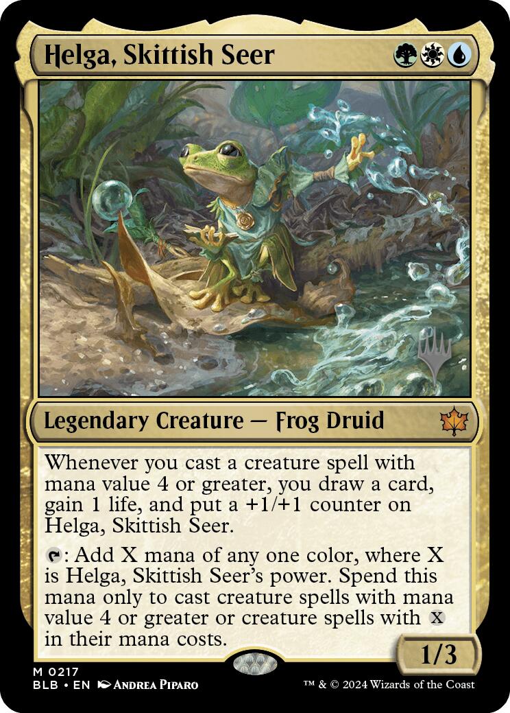 Helga, Skittish Seer (Promo Pack) [Bloomburrow Promos] | Exor Games Bridgewater