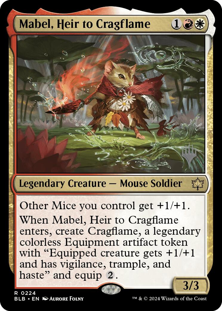 Mabel, Heir to Cragflame (Promo Pack) [Bloomburrow Promos] | Exor Games Bridgewater