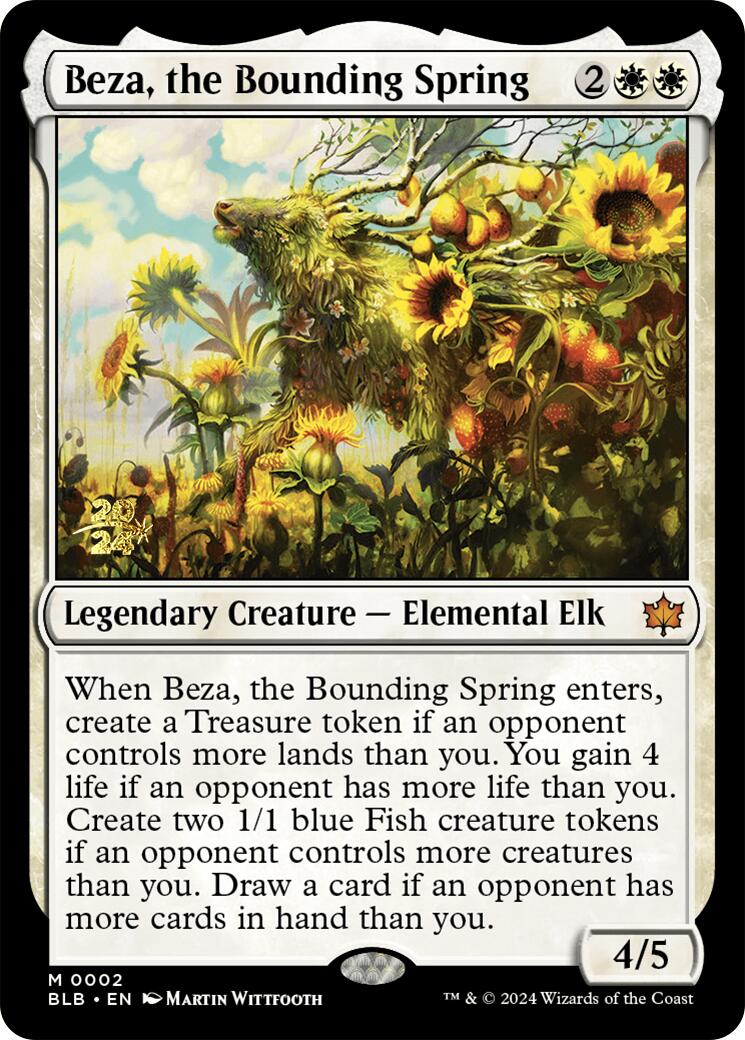 Beza, the Bounding Spring [Bloomburrow Prerelease Promos] | Exor Games Bridgewater