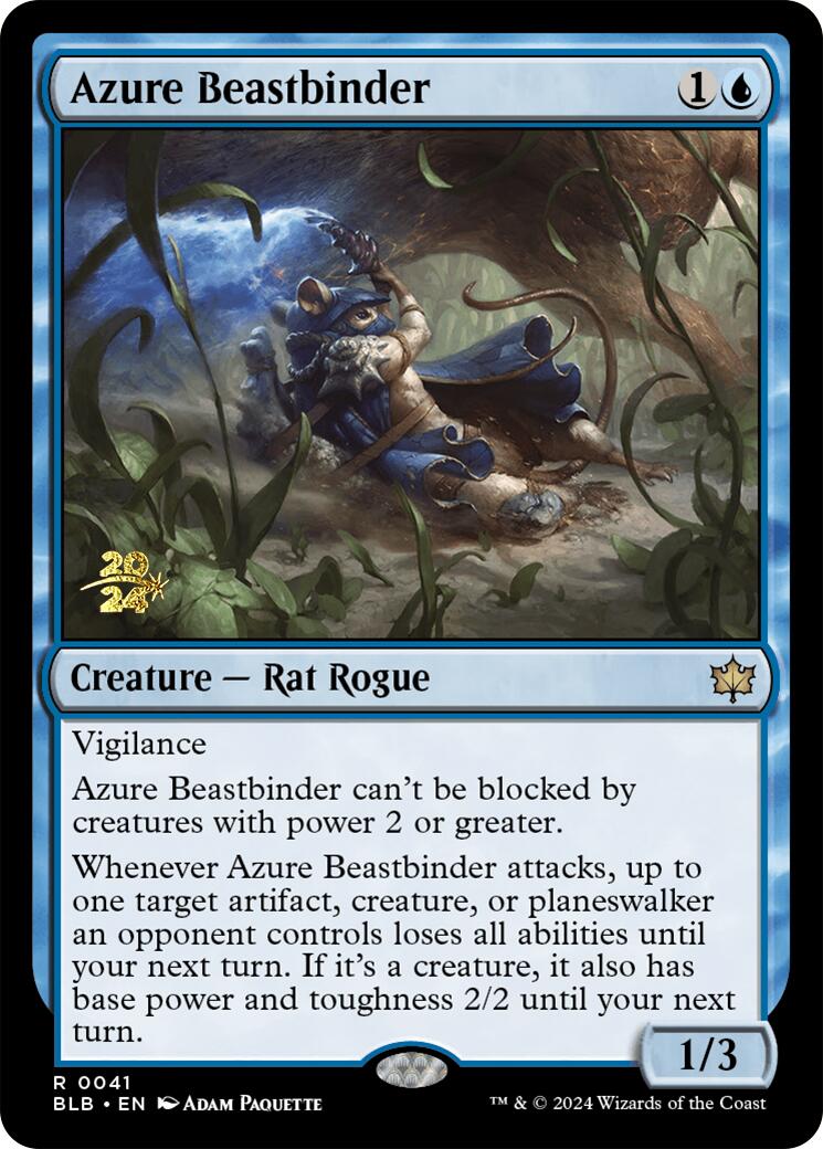 Azure Beastbinder [Bloomburrow Prerelease Promos] | Exor Games Bridgewater