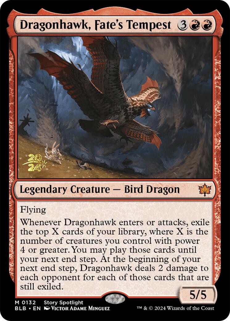 Dragonhawk, Fate's Tempest [Bloomburrow Prerelease Promos] | Exor Games Bridgewater