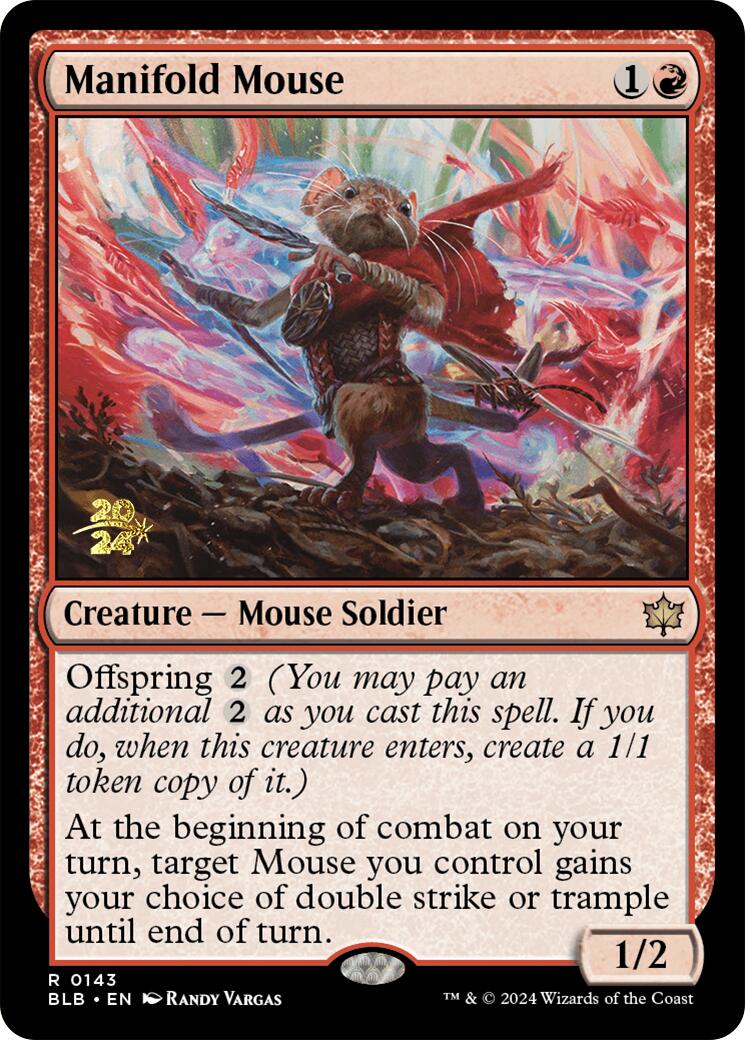 Manifold Mouse [Bloomburrow Prerelease Promos] | Exor Games Bridgewater