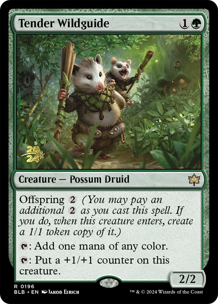 Tender Wildguide [Bloomburrow Prerelease Promos] | Exor Games Bridgewater