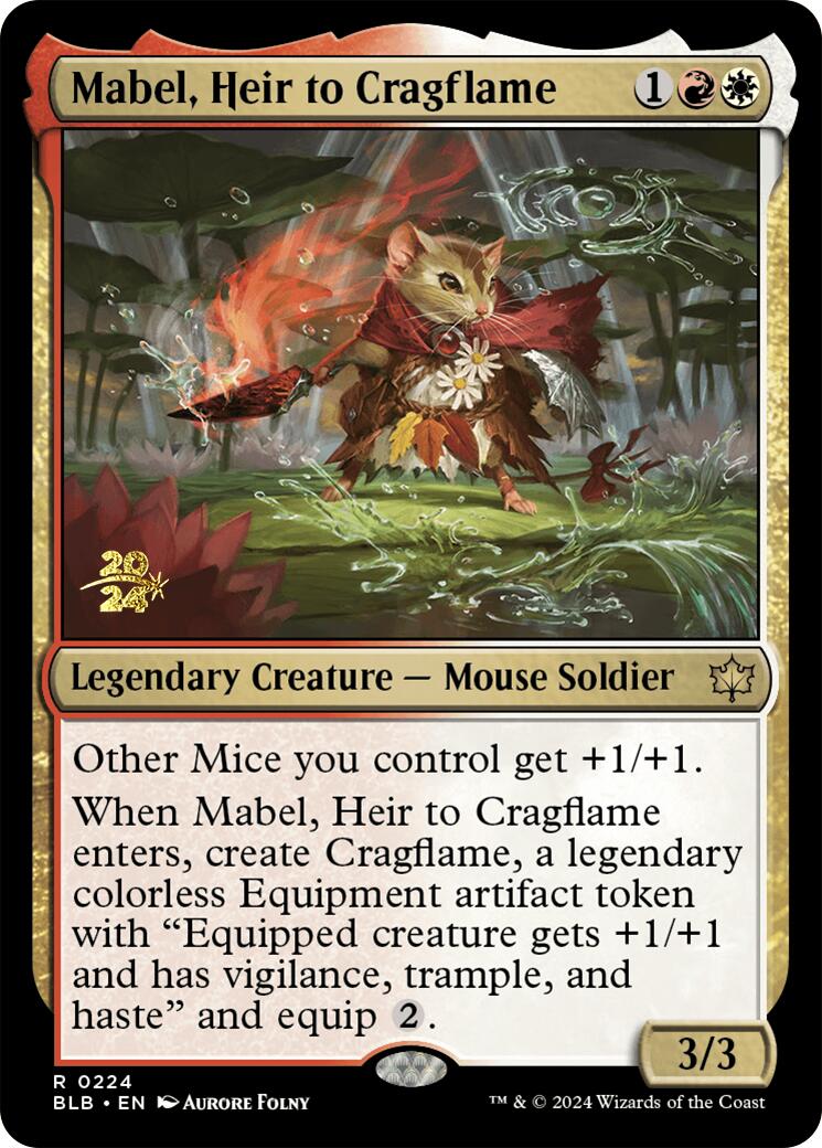 Mabel, Heir to Cragflame [Bloomburrow Prerelease Promos] | Exor Games Bridgewater