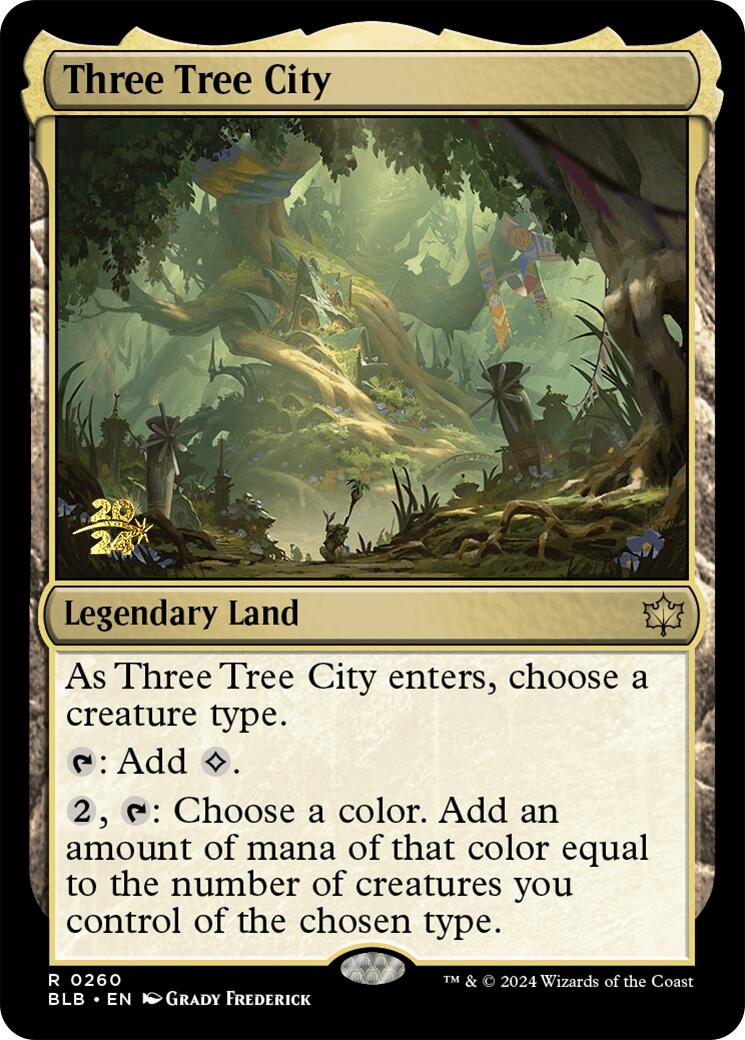 Three Tree City [Bloomburrow Prerelease Promos] | Exor Games Bridgewater