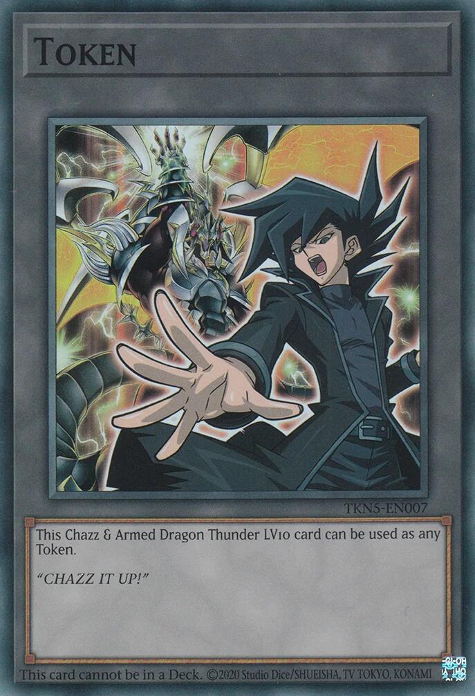 Token: Chazz & Armed Dragon Thunder LV10 [TKN5-EN007] Super Rare | Exor Games Bridgewater