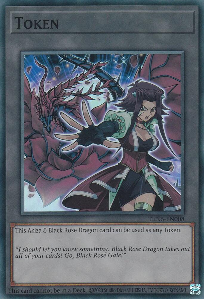 Token: Akiza & Black Rose Dragon [TKN5-EN008] Super Rare | Exor Games Bridgewater