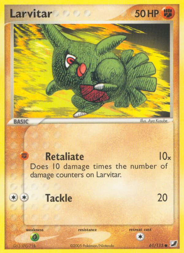 Larvitar (61/115) [EX: Unseen Forces] | Exor Games Bridgewater