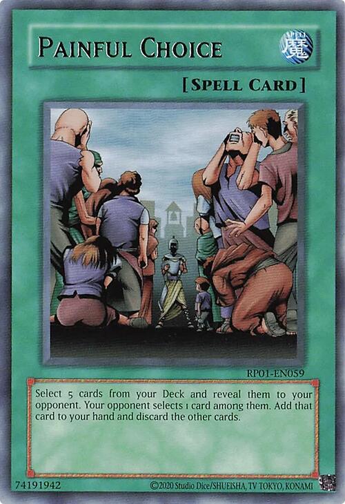 Painful Choice [RP01-EN059] Rare | Exor Games Bridgewater