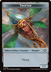 Thopter // Gnome Double-Sided Token [Edge of Eternities Commander Tokens] | Exor Games Bridgewater