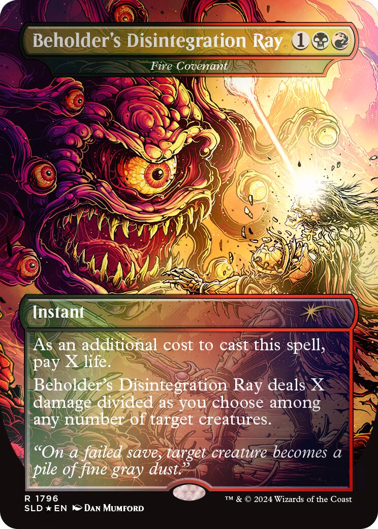 Beholder's Disintegration Ray - Fire Covenant (Rainbow Foil) [Secret Lair Drop Series] | Exor Games Bridgewater