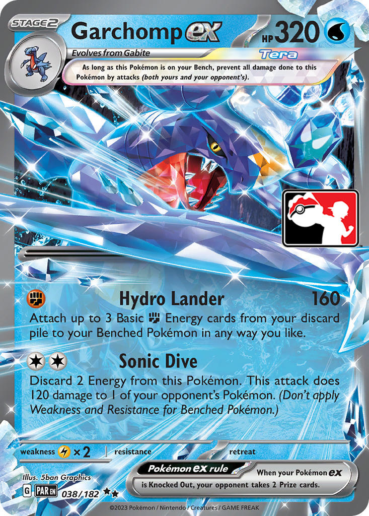 Garchomp ex (038/182) [Prize Pack Series Five] | Exor Games Bridgewater