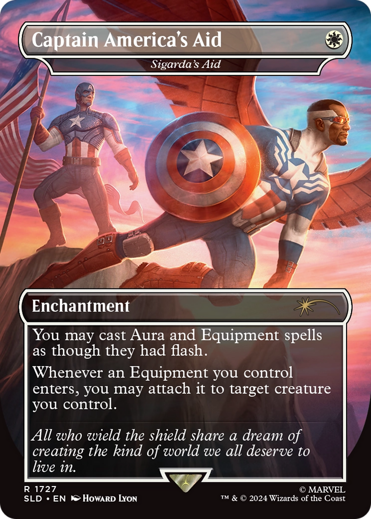 Captain America's Aid - Sigarda's Aid (Rainbow Foil) [Secret Lair Drop Series] | Exor Games Bridgewater