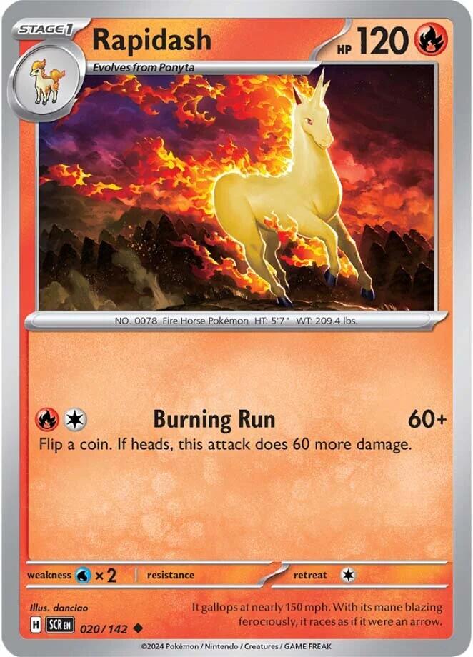 Rapidash (020/142) [Scarlet & Violet: Stellar Crown] | Exor Games Bridgewater