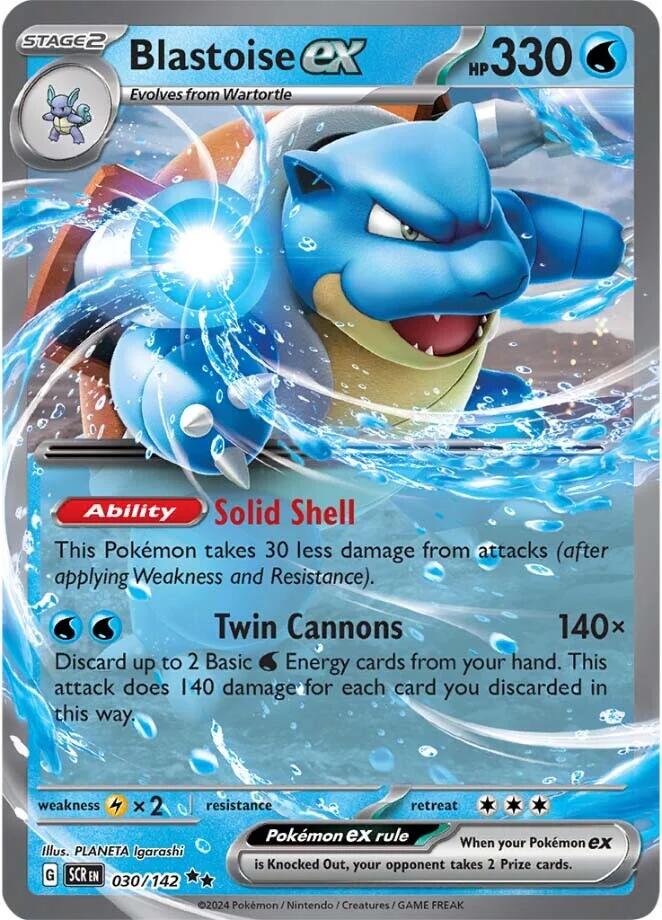 Blastoise ex (030/142) [Scarlet & Violet: Stellar Crown] | Exor Games Bridgewater