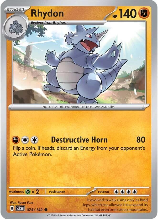 Rhydon (075/142) [Scarlet & Violet: Stellar Crown] | Exor Games Bridgewater