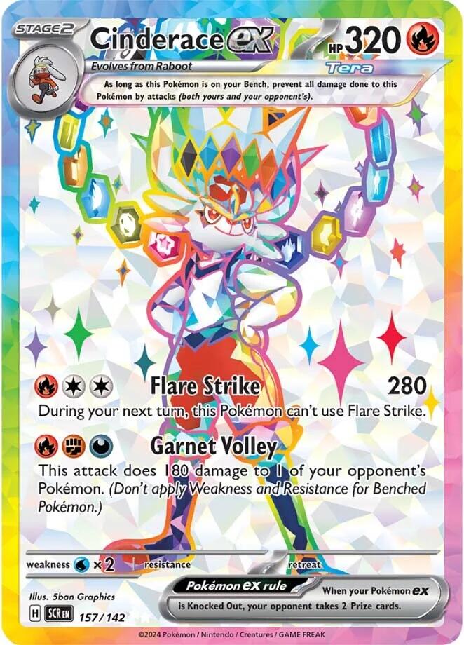 Cinderace ex (157/142) [Scarlet & Violet: Stellar Crown] | Exor Games Bridgewater