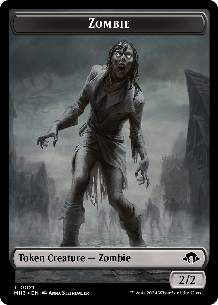 Phyrexian Germ // Zombie Double-Sided Token [Modern Horizons 3 Tokens] | Exor Games Bridgewater