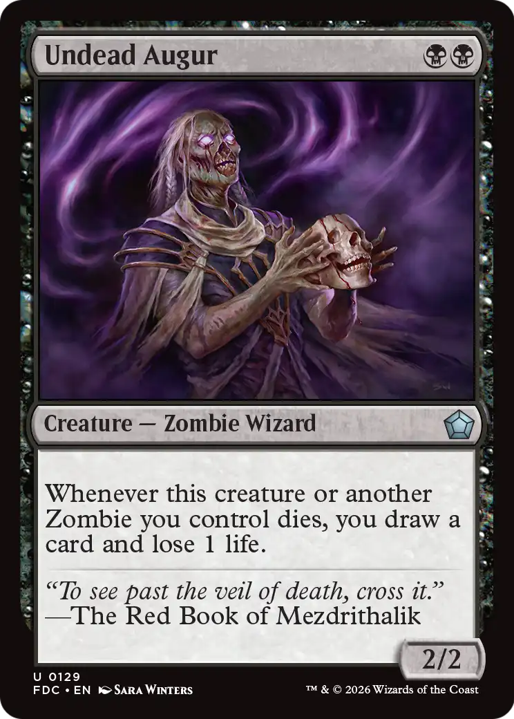 Undead Augur [Foundations Commander] | Exor Games Bridgewater