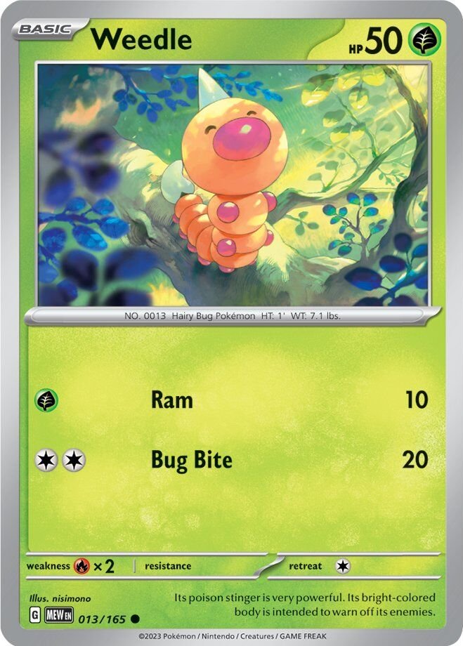 Weedle (013/165) [Scarlet & Violet 151] | Exor Games Bridgewater