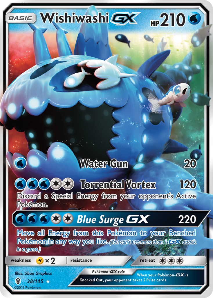 Wishiwashi GX (38/145) [Sun & Moon: Guardians Rising] | Exor Games Bridgewater