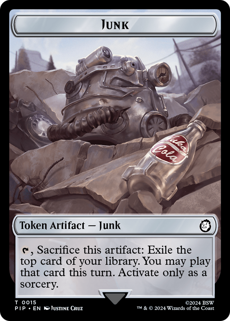 Junk // Robot Double-Sided Token [Fallout Tokens] | Exor Games Bridgewater