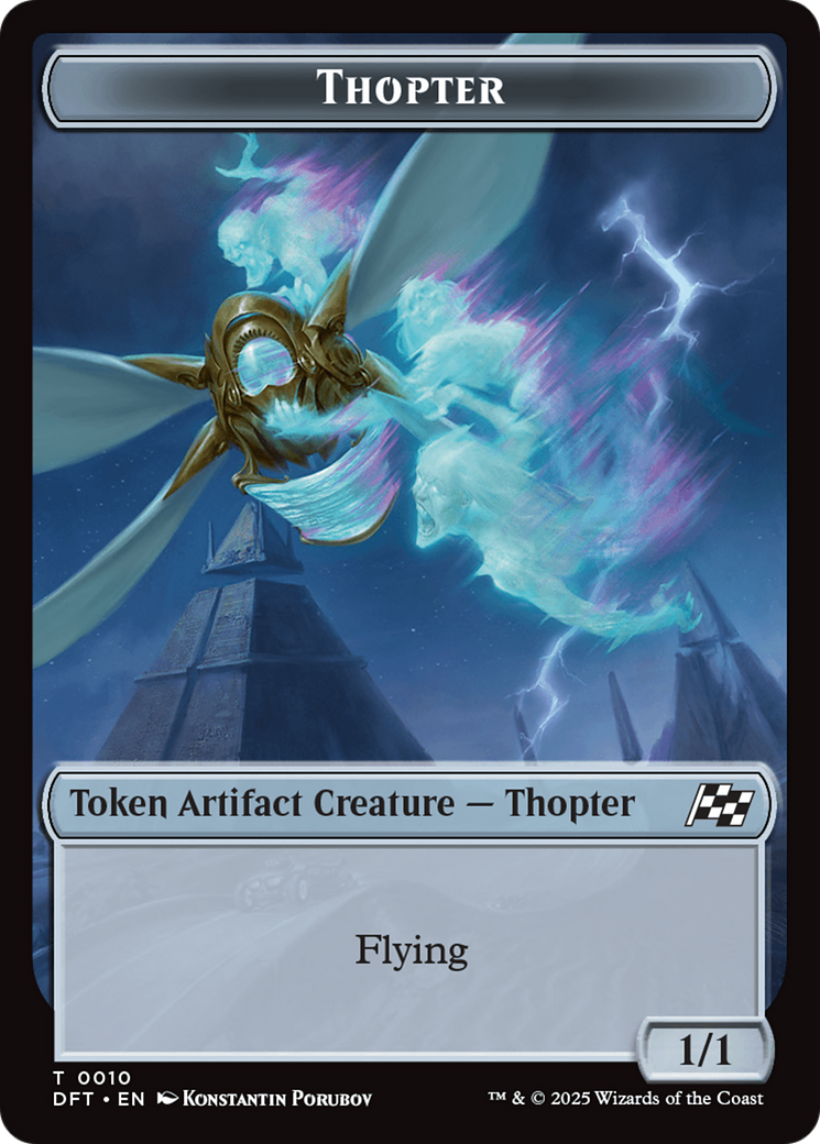 Cat // Thopter (0010) Double-Sided Token [Aetherdrift Tokens] | Exor Games Bridgewater