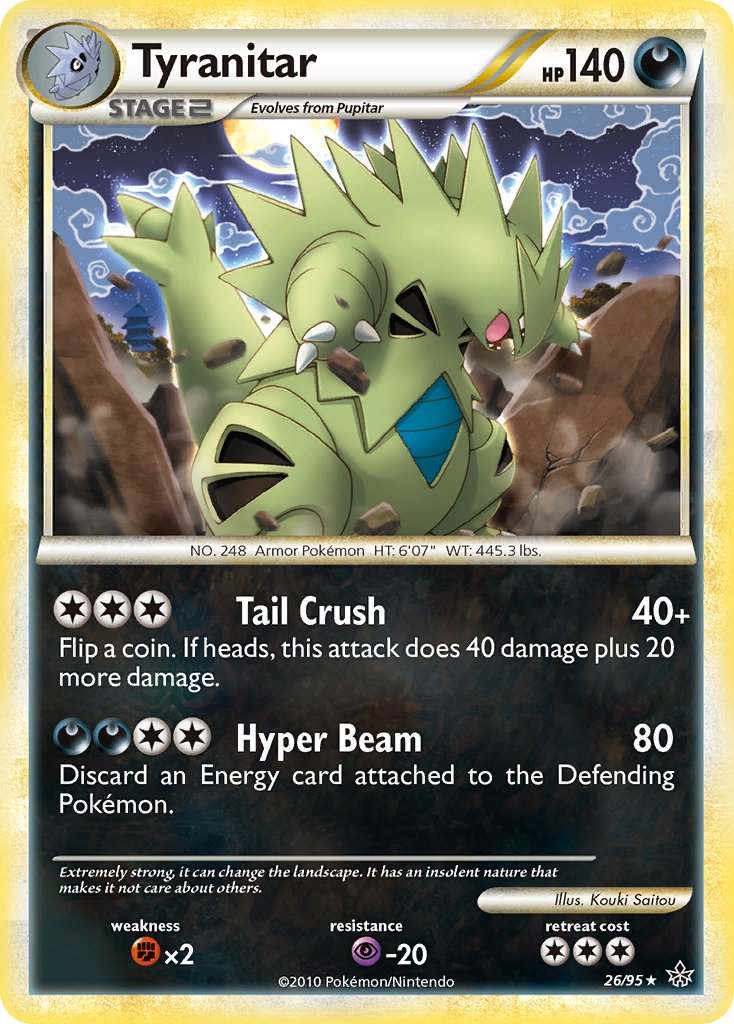 Tyranitar (26/95) (Theme Deck Exclusive) [HeartGold & SoulSilver: Unleashed] | Exor Games Bridgewater