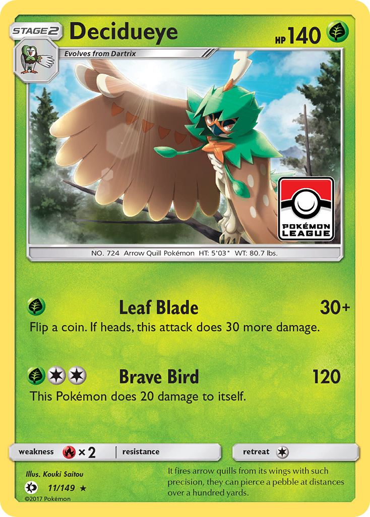 Decidueye (11/149) [Sun & Moon: Base Set] | Exor Games Bridgewater