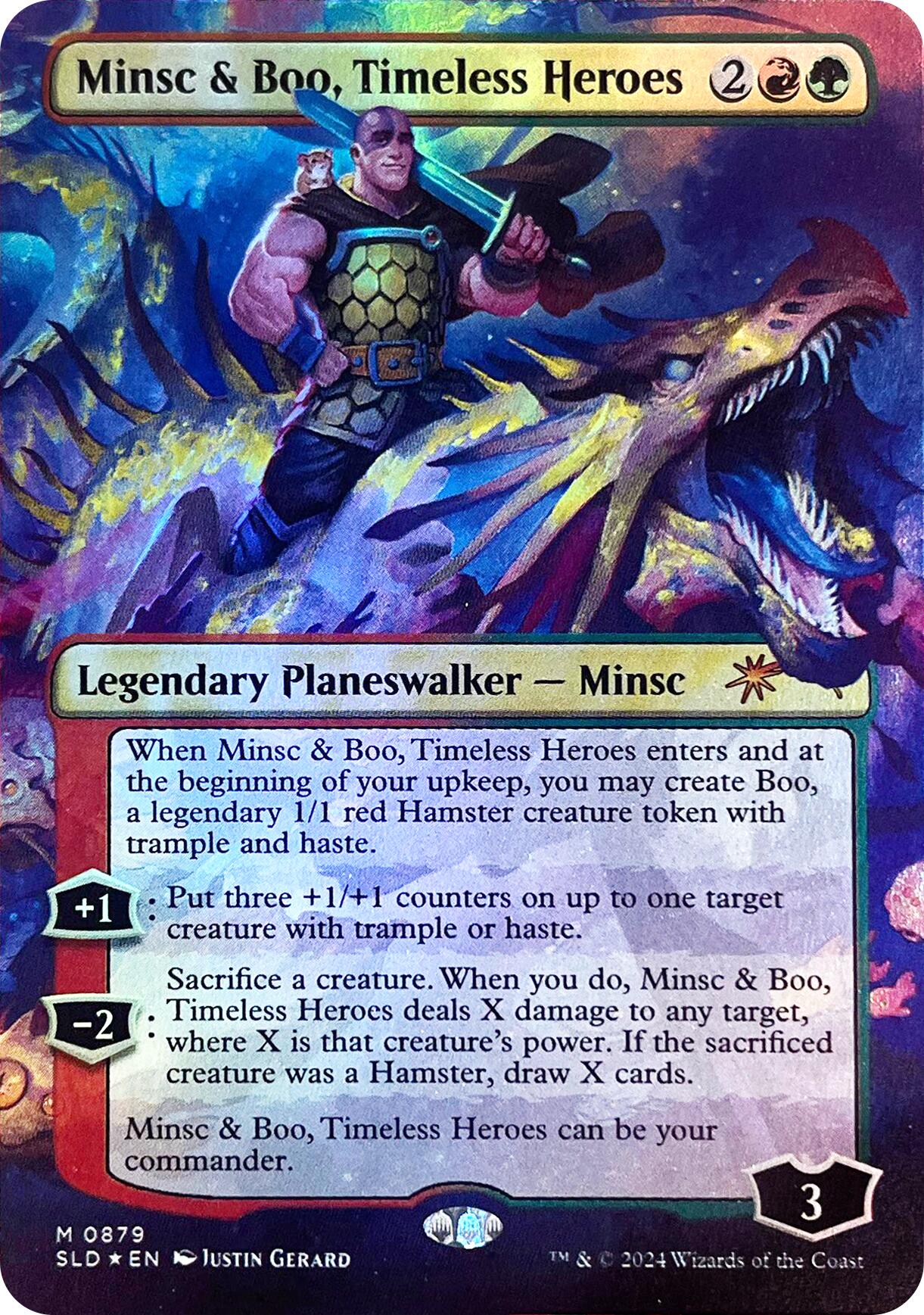 Minsc & Boo, Timeless Heroes (Rainbow Foil) [Secret Lair Drop Series] | Exor Games Bridgewater
