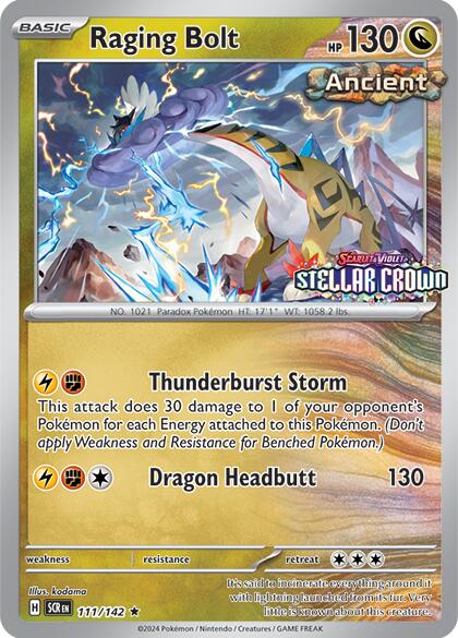 Raging Bolt (111/142) (Cosmo Holo - Best Buy Exclusive) [Miscellaneous Cards] | Exor Games Bridgewater