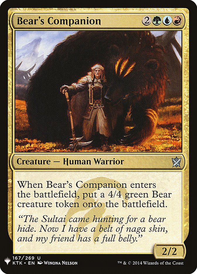 Bear's Companion [Mystery Booster] | Exor Games Bridgewater