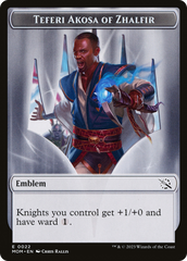 Treasure (21) // Teferi Akosa of Zhalfir Emblem Double-Sided Token [March of the Machine Tokens] | Exor Games Bridgewater