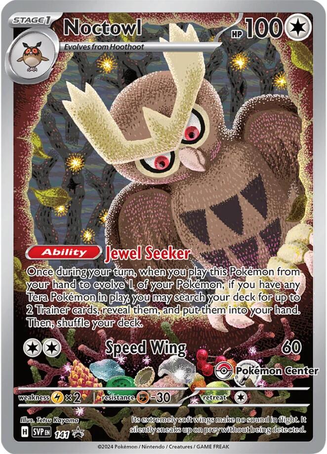 Noctowl (141) (Pokemon Center Exclusive) [Scarlet & Violet: Black Star Promos] | Exor Games Bridgewater