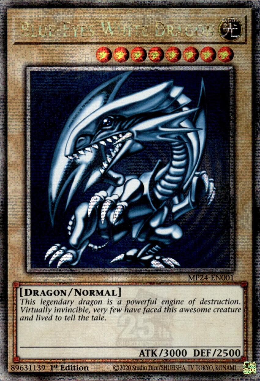 Blue-Eyes White Dragon [MP24-EN001] Quarter Century Secret Rare | Exor Games Bridgewater