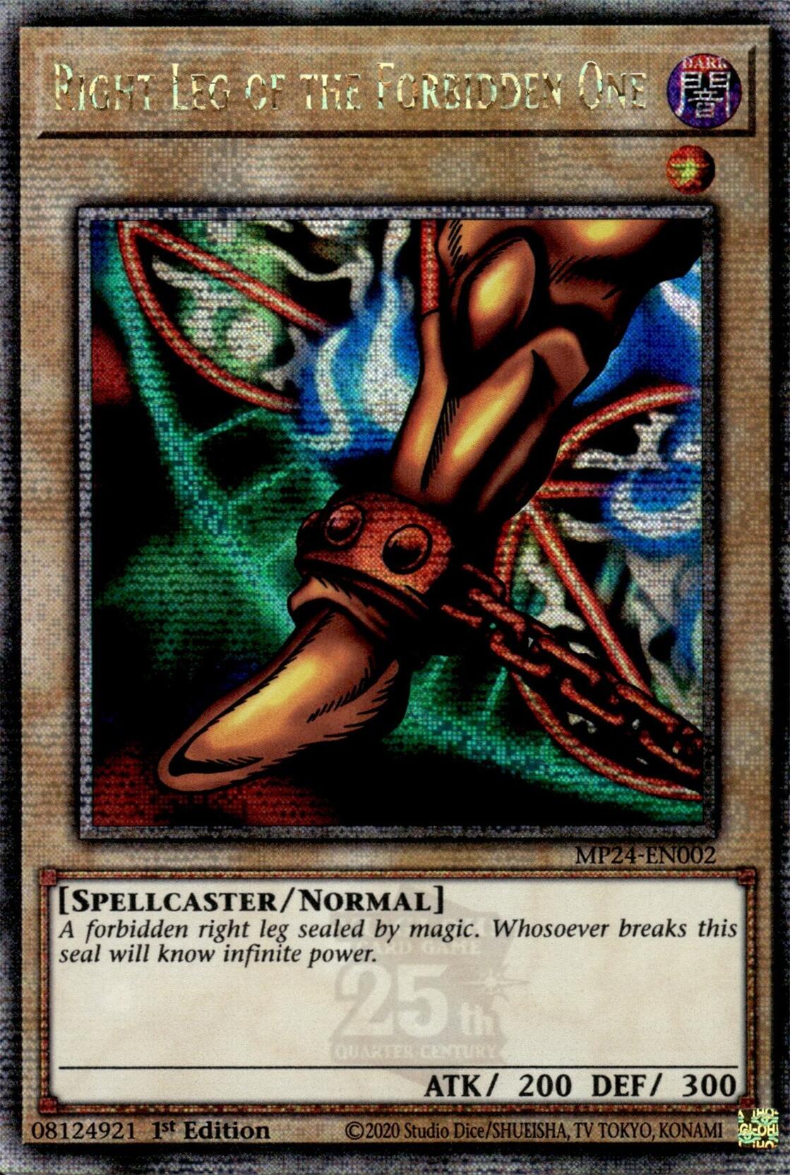 Right Leg of the Forbidden One [MP24-EN002] Quarter Century Secret Rare | Exor Games Bridgewater