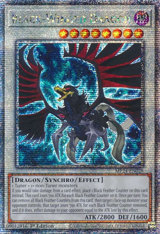 Black-Winged Dragon [MP24-EN028] Quarter Century Secret Rare | Exor Games Bridgewater