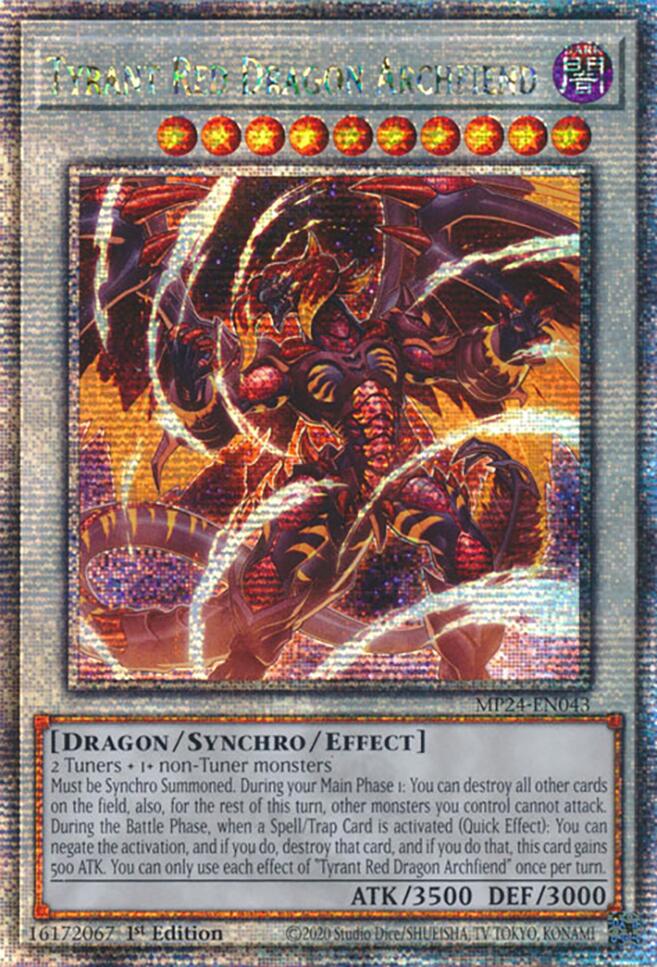 Tyrant Red Dragon Archfiend [MP24-EN043] Quarter Century Secret Rare | Exor Games Bridgewater