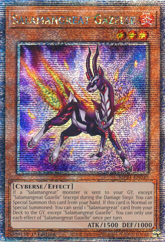 Salamangreat Gazelle [MP24-EN049] Quarter Century Secret Rare | Exor Games Bridgewater