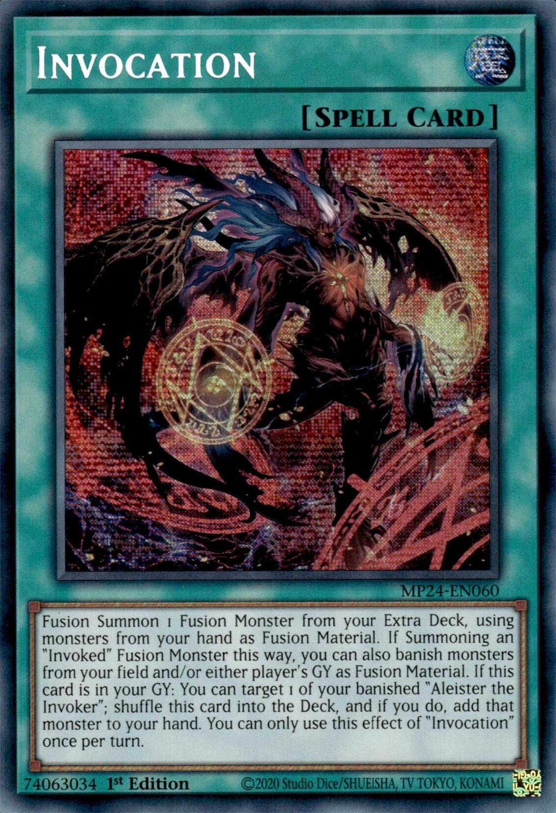 Invocation (Alternate Art) [MP24-EN060] Prismatic Secret Rare | Exor Games Bridgewater