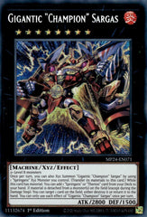 Gigantic "Champion" Sargas [MP24-EN071] Prismatic Secret Rare | Exor Games Bridgewater