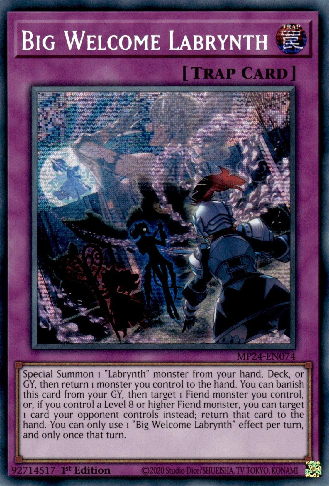 Big Welcome Labrynth [MP24-EN074] Prismatic Secret Rare | Exor Games Bridgewater