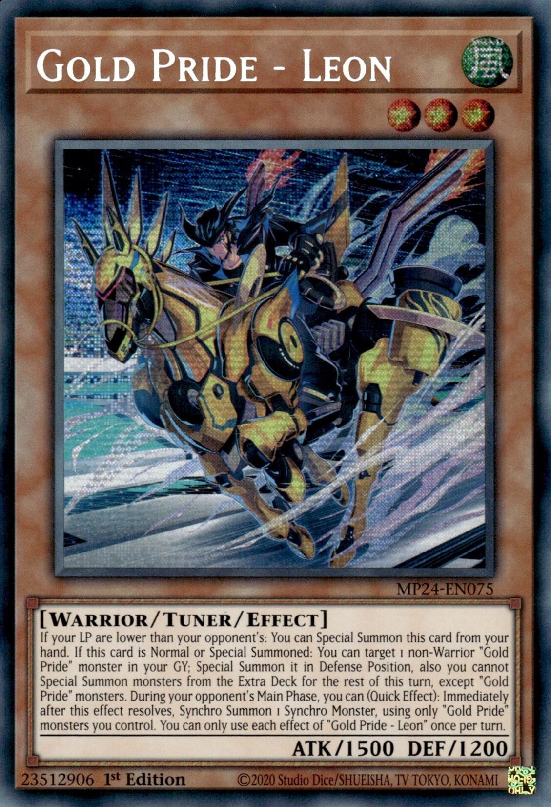 Gold Pride - Leon [MP24-EN075] Prismatic Secret Rare | Exor Games Bridgewater