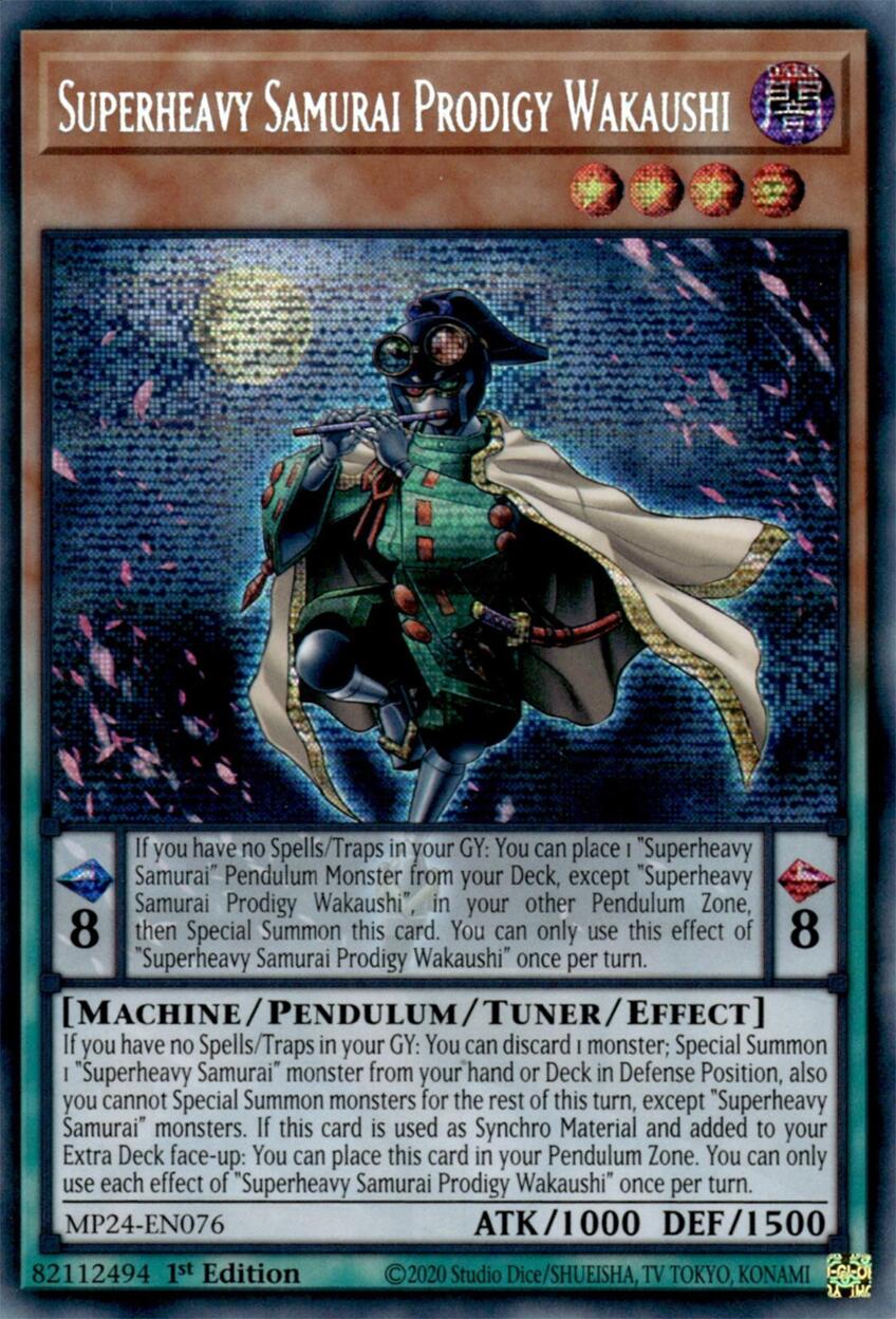 Superheavy Samurai Prodigy Wakaushi [MP24-EN076] Prismatic Secret Rare | Exor Games Bridgewater