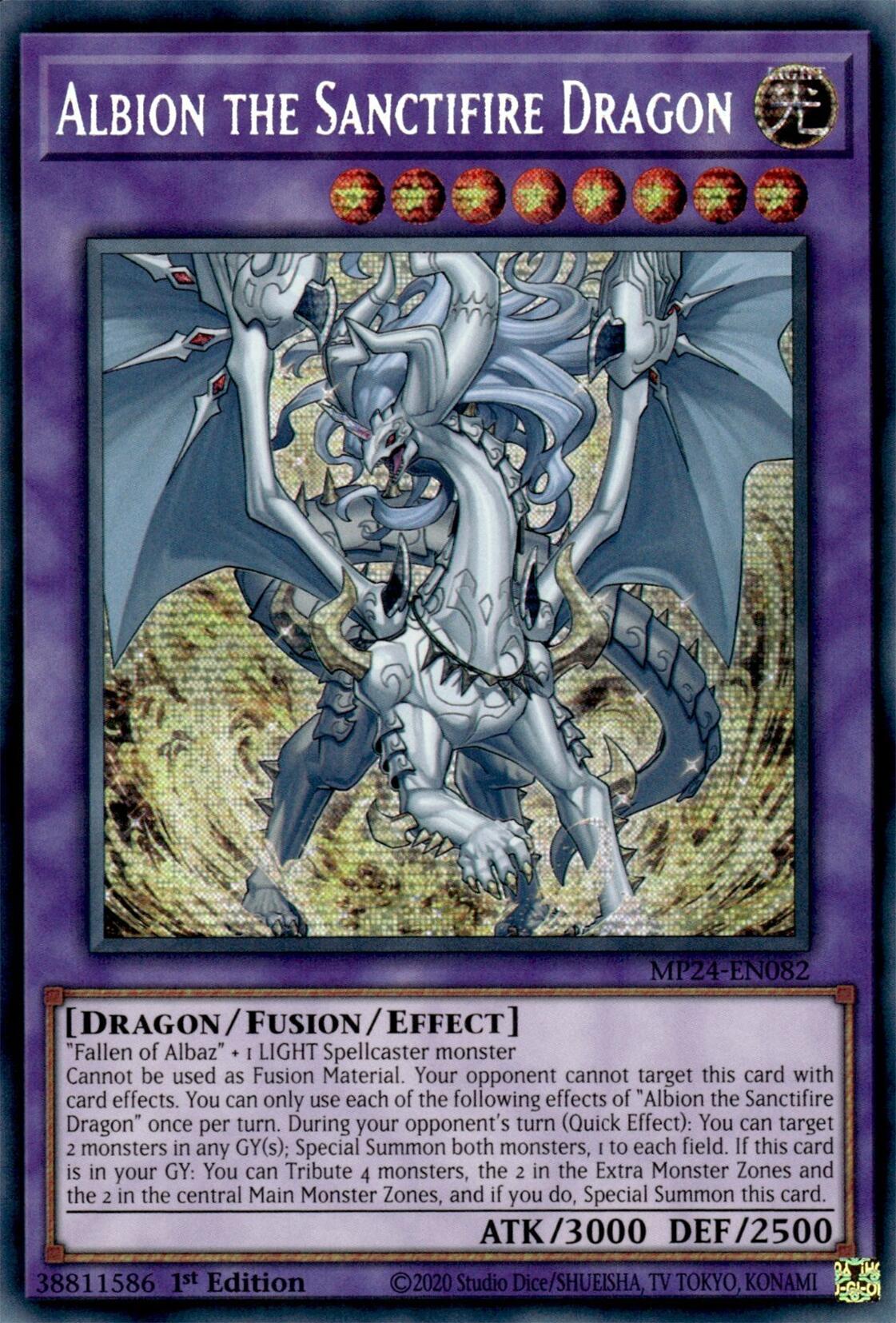 Albion the Sanctifire Dragon [MP24-EN082] Prismatic Secret Rare | Exor Games Bridgewater