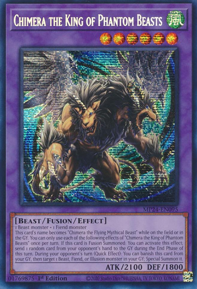 Chimera the King of Phantom Beasts [MP24-EN095] Prismatic Secret Rare | Exor Games Bridgewater