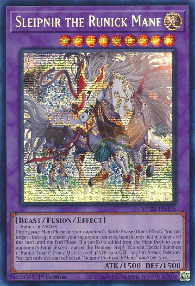 Sleipnir the Runick Mane [MP24-EN096] Prismatic Secret Rare | Exor Games Bridgewater