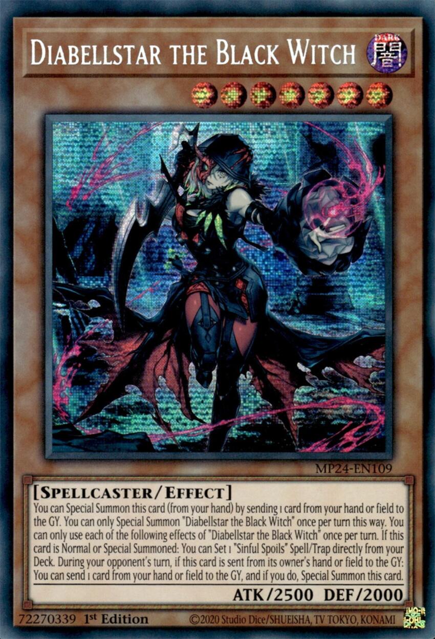 Diabellstar the Black Witch [MP24-EN109] Prismatic Secret Rare | Exor Games Bridgewater