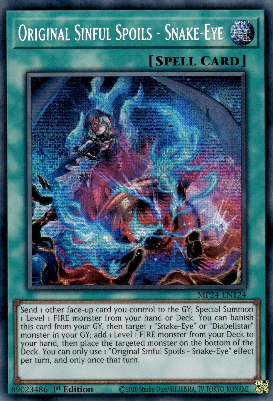 Original Sinful Spoils - Snake-Eye [MP24-EN124] Prismatic Secret Rare | Exor Games Bridgewater